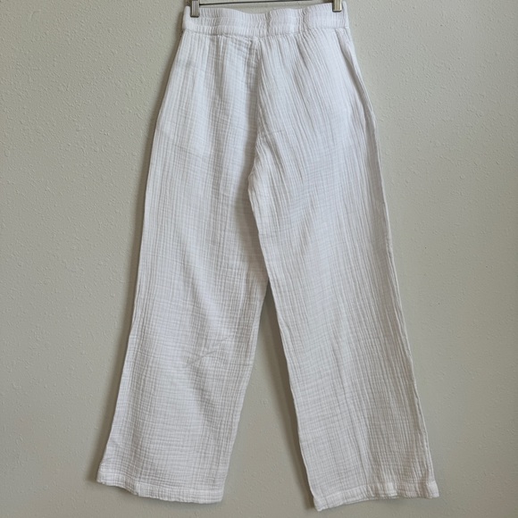 Size S White Wide Straight Flare Leg Trouser Pant - Mate the Label - Picture 8 of 12